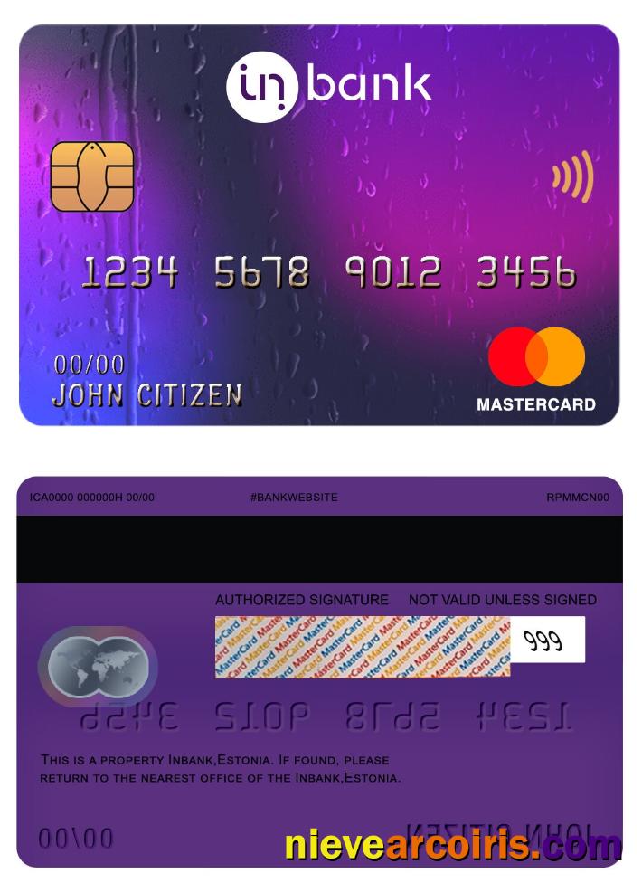Estonia Inbank mastercard